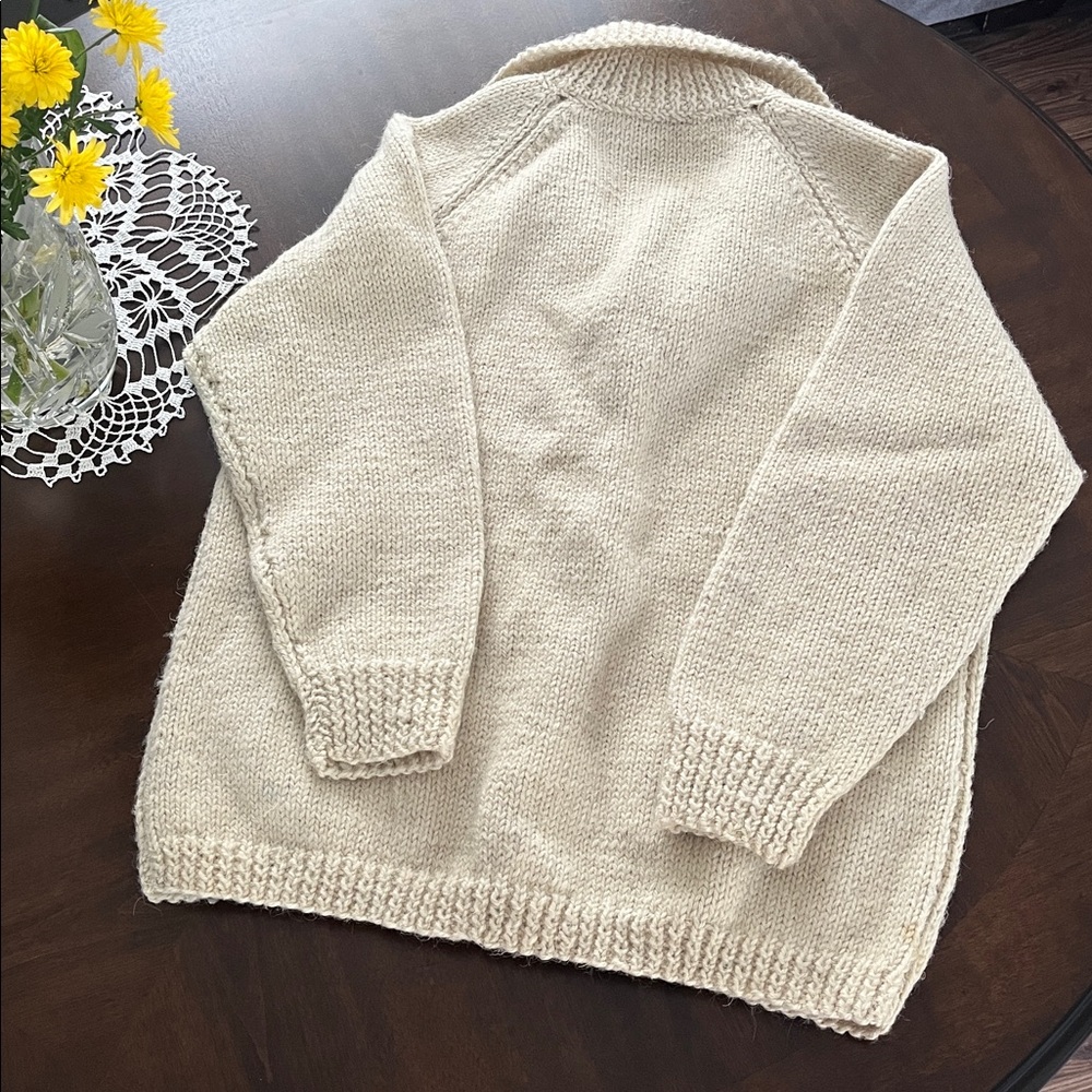 Swaledale woollens Women’s Knit Cardigan Ivory buttons Pockets - Picture 5 of 5